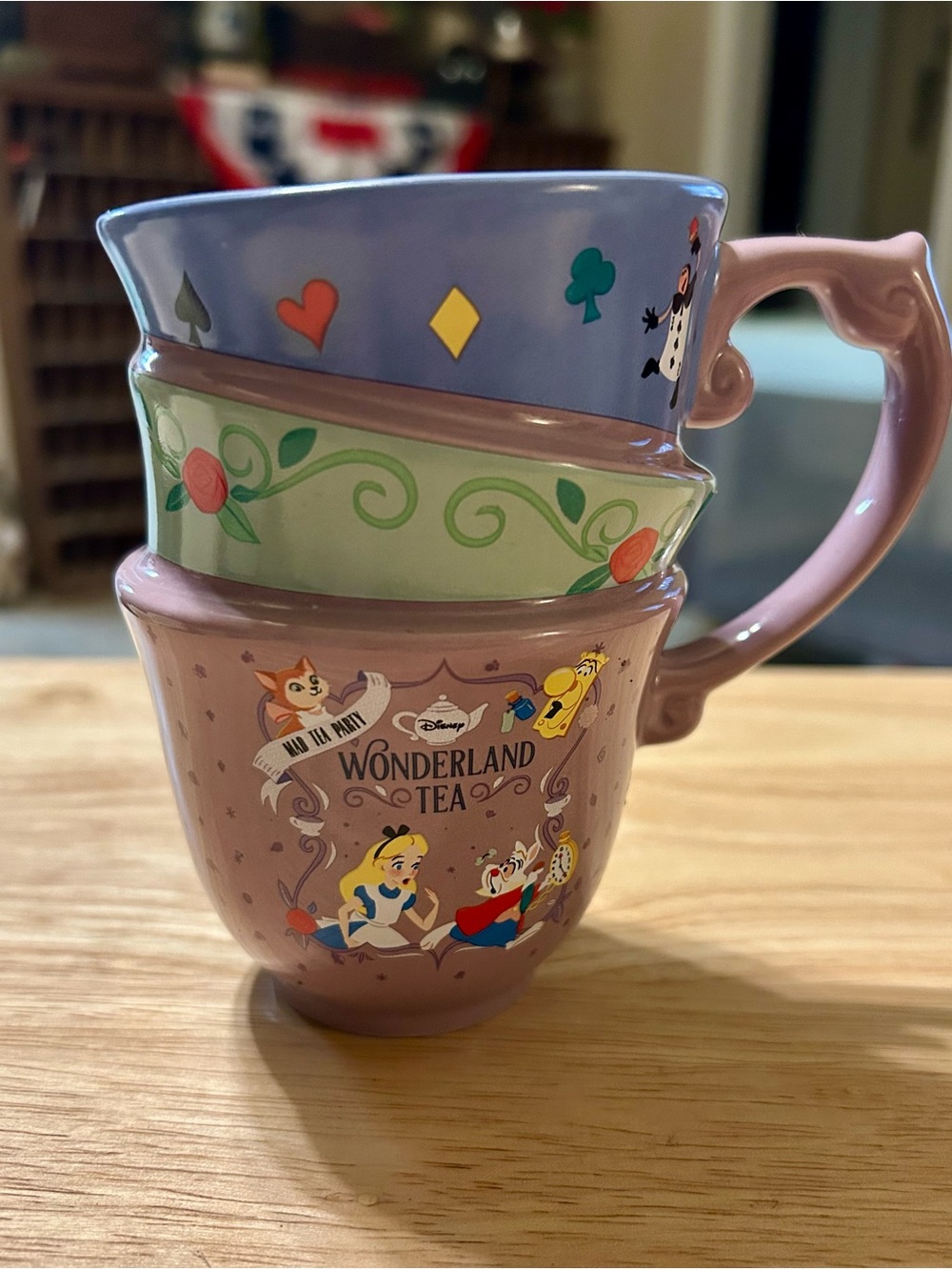 Disney Wonderland Tea Stackable Mugs - Lavender, Light Blue, Mint